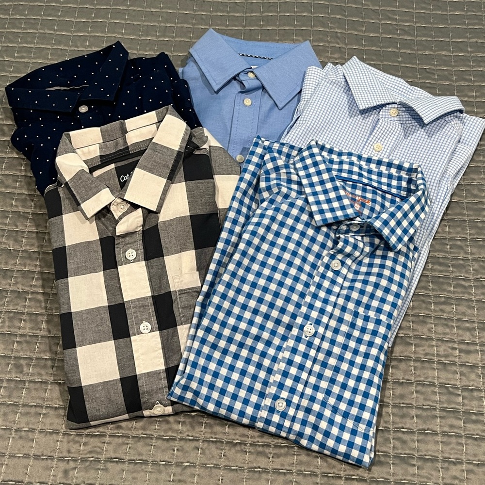 5 long sleeves button down shirt for boys